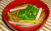 春野菜とハムの沢煮椀