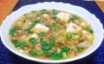 白菜の和風マーボー豆腐