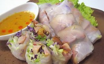 パパッとチキンとしゃきしゃきレタスの生春巻