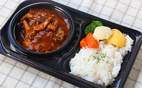 100%ビーフ煮込みハンバーグ弁当（デミグラスソース）